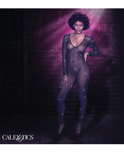 Radiance Crotchless Full Body Suit - Black O/s