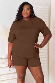 Basic Bae Full Size Soft Rayon Half Sleeve Top and Shorts Set - Spicy and Sexy