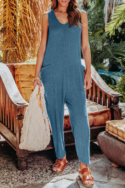 Double Take Full Size Sleeveless Straight Jumpsuit - Spicy and Sexy