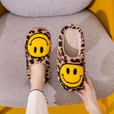Melody Smiley Face Leopard Slippers - Spicy and Sexy