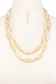 Oval Bead Layered Necklace - Spicy and Sexy