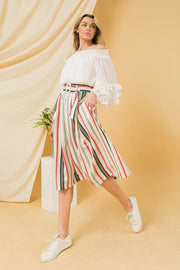 A Woven Midi Skirt - Spicy and Sexy