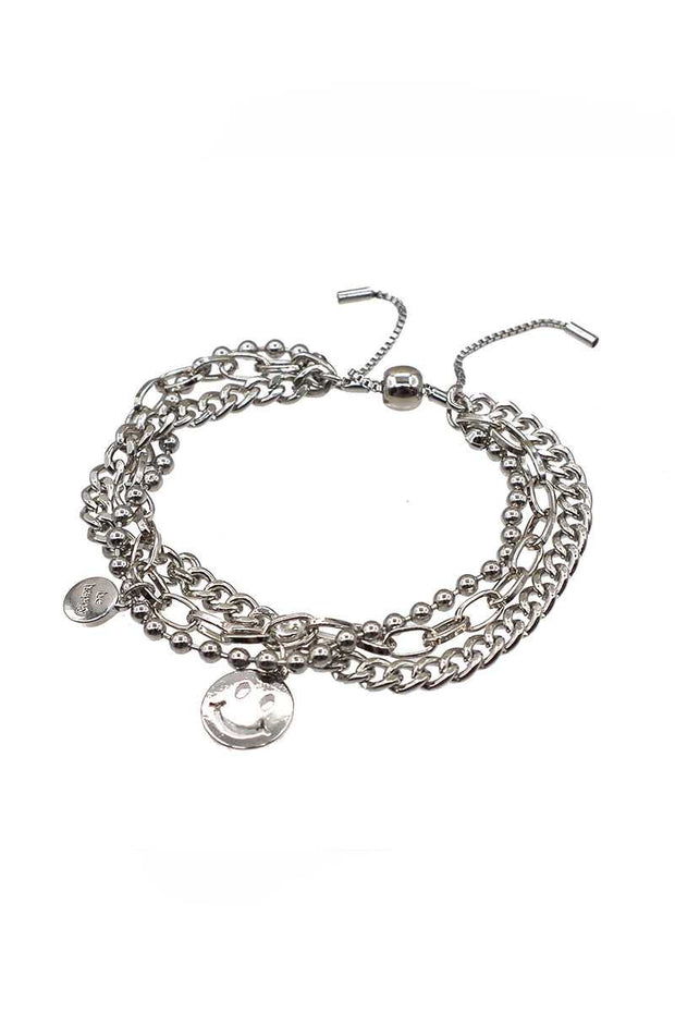 Metal Layered Smile Charm Bracelet - Spicy and Sexy