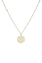 Fashion Pearl Wraps Hexagon Pendant Necklace - Spicy and Sexy