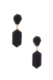Geometric Wood Post Drop Earring - Spicy and Sexy