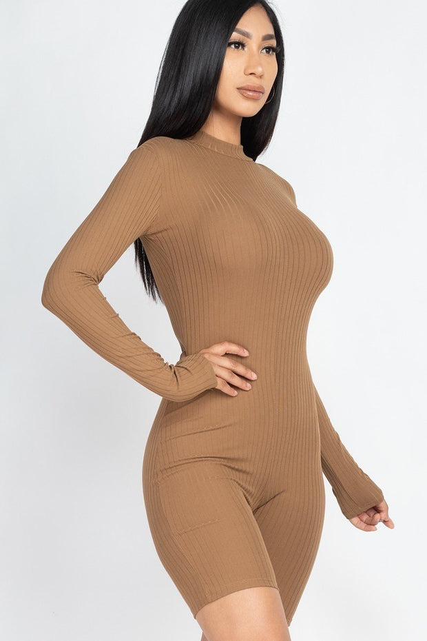 Ribbed Knit Romper - Spicy and Sexy