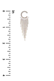 Crystal C Shape Baguette Fringe Earring - Spicy and Sexy