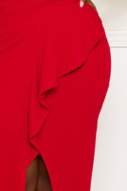 Pleated Detail Tube Top Plus Maxi Dress (Plus Size)