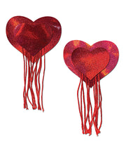 Pastease Tassel Holographic Heart - Red O-s - Spicy and Sexy