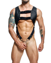 Dngeon Croptop Harness Cockring Black O-s - Spicy and Sexy