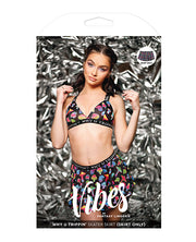 Vibes Why U Trippin Skater Skirt Black - Spicy and Sexy
