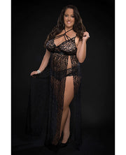 Lace Night Gown With Lace Pany (Plus Size) - Spicy and Sexy