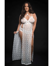 Lace Night Gown With Lace Pany (Plus Size) - Spicy and Sexy