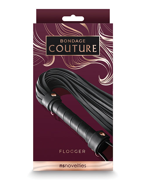 Bondage Couture Flogger - Black - Spicy and Sexy