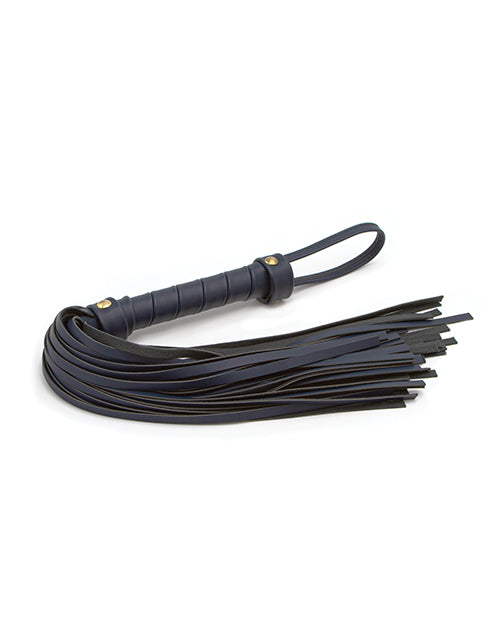 Bondage Couture Vinyl Flogger - Blue - Spicy and Sexy