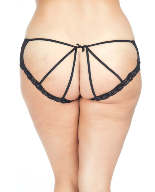 Cage Back Lace Panty (Plus Size) - Spicy and Sexy
