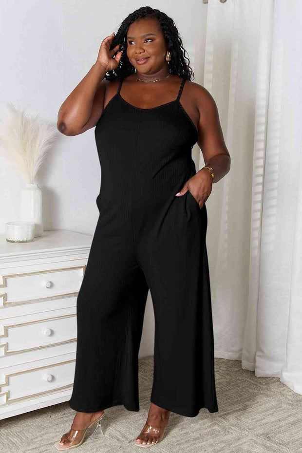 Basic Bae Full Size Spaghetti Strap V-Neck Jumpsuit - Spicy and Sexy