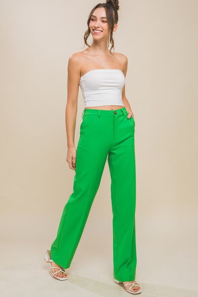 LOVE TREE High Waist Straight Pants - Spicy and Sexy