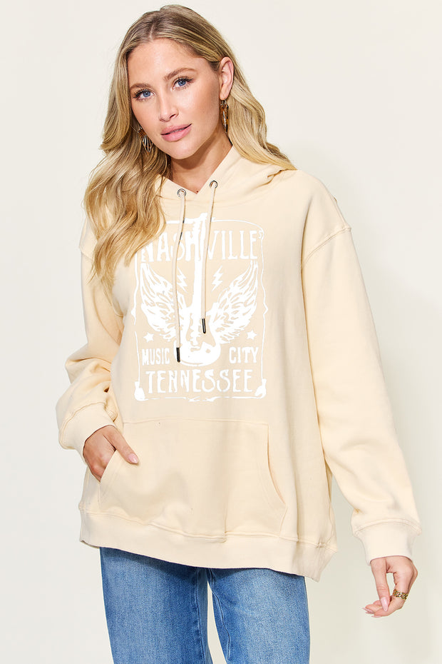 Simply Love Full Size Graphic Long Sleeve Hoodie