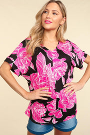 Haptics Floral Drop Shoulder T-Shirt