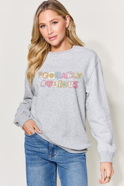 Simply Love Full Size PROBABLY ANXIOUS ONLY Sweatshirt