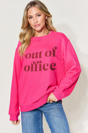 Simply Love Full Size OUT OF OFFICE Sweatshirt