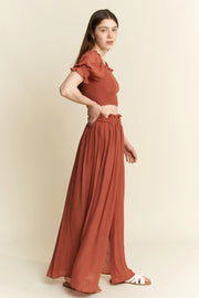 Jade By Jane 2 Piece Crop Top and Skirt Set
