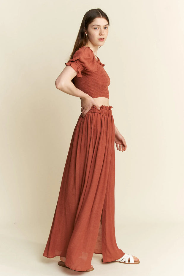 Jade By Jane 2 Piece Crop Top and Skirt Set