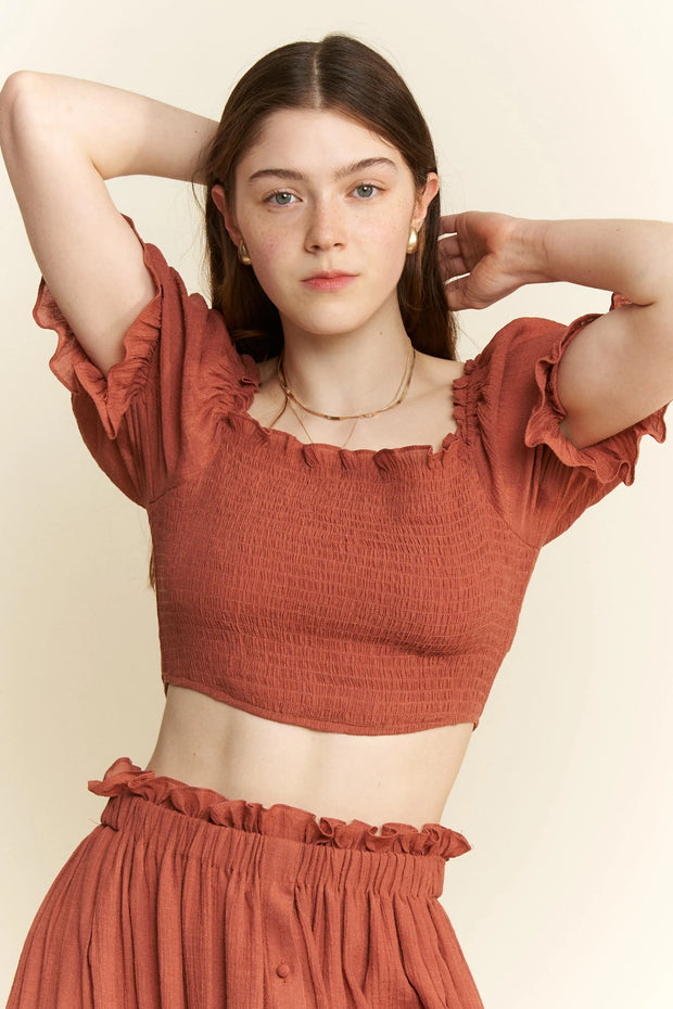 Jade By Jane 2 Piece Crop Top and Skirt Set