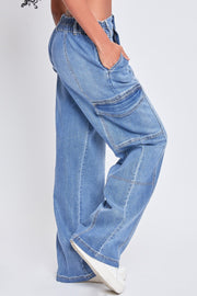 YMI Jeanswear High-Rise Straight Cargo Jeans