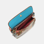 Nicole Lee USA Front Stitch Detail Inlaid Stud Handbag