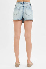 RISEN Full Size High Rise Button Down Skorts Plus Size