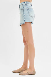 RISEN Full Size High Rise Button Down Skorts Plus Size