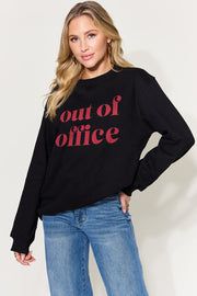 Simply Love Full Size OUT OF OFFICE Sweatshirt