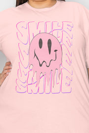 Simply Love Full Size Smile-Face Graphic T-Shirt