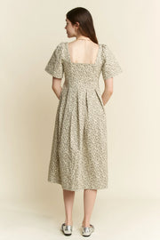 Jade By Jane Leopard Print Bell Sleeve Midi Dress