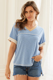 Hailey & Co Contrast Trim Short Sleeve T-Shirt