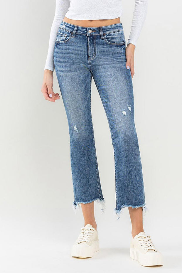 Lovervet Mid Rise Frayed Hem Jeans - Spicy and Sexy