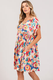 SAGE + FIG Full Size Floral Button-Down Short Sleeve Dress