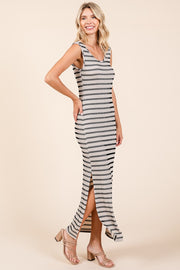 Mittoshop Striped Scoop Neck Sleeveless Maxi Dress