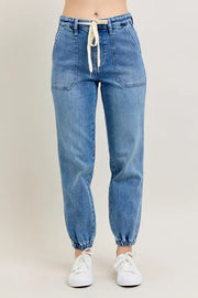 Judy Blue Full Size High Waist Denim Jogger Plus Size