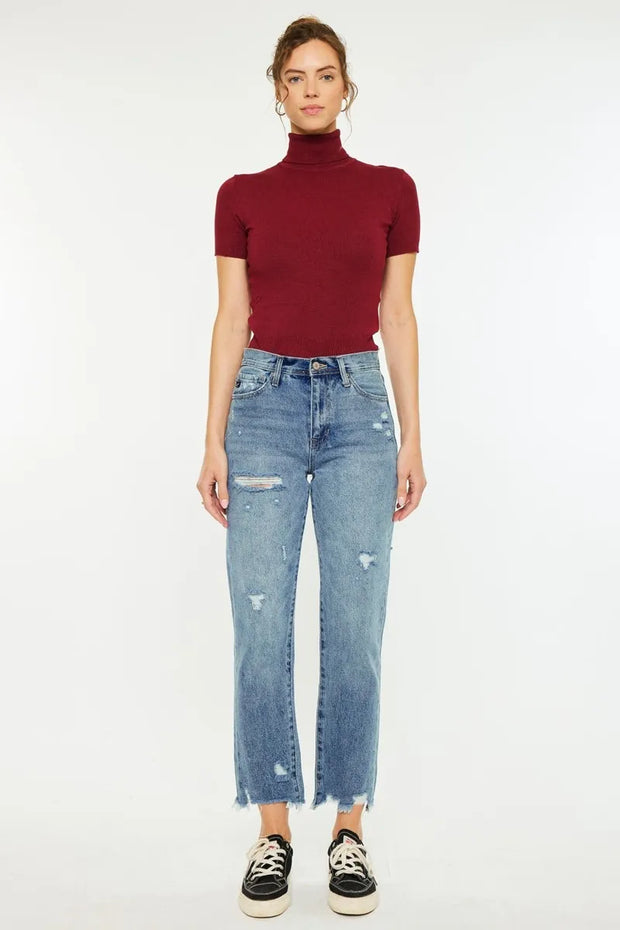 Kancan High Rise Classic Slim Straight Jeans