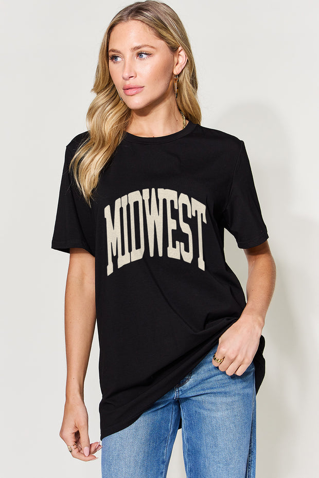 Simply Love Full Size MIDWEST Graphic Round Neck T-Shirt