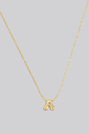 Fame Gold Dipped Bubble Letter Pendant Necklace