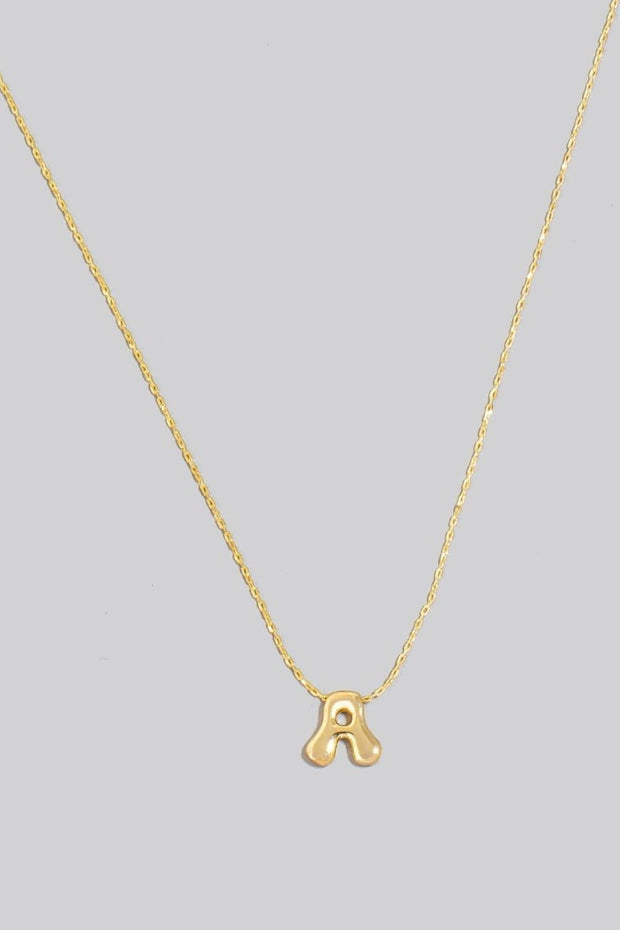 Fame Gold Dipped Bubble Letter Pendant Necklace