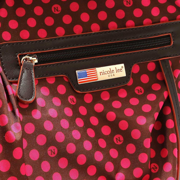 Nicole Lee USA Front Stitch Detail Inlaid Stud Handbag