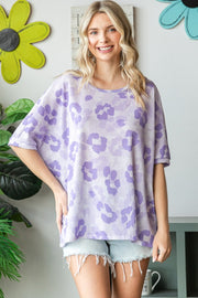 HOPELY Print Waffle Oversized T-Shirt