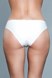Seamless Microfiber Underwear Full Cut Back Black Bikini Panty