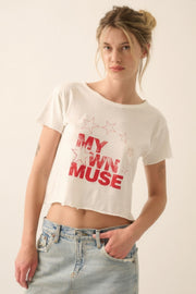 My Own Muse Vintage Wash Cropped Graphic Tee
