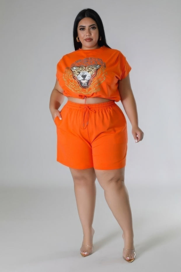 Stretch Short Set (Plus Size)